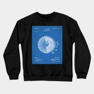 Golf Ball Patent - Golfer Art - Blueprint Crewneck Sweatshirt